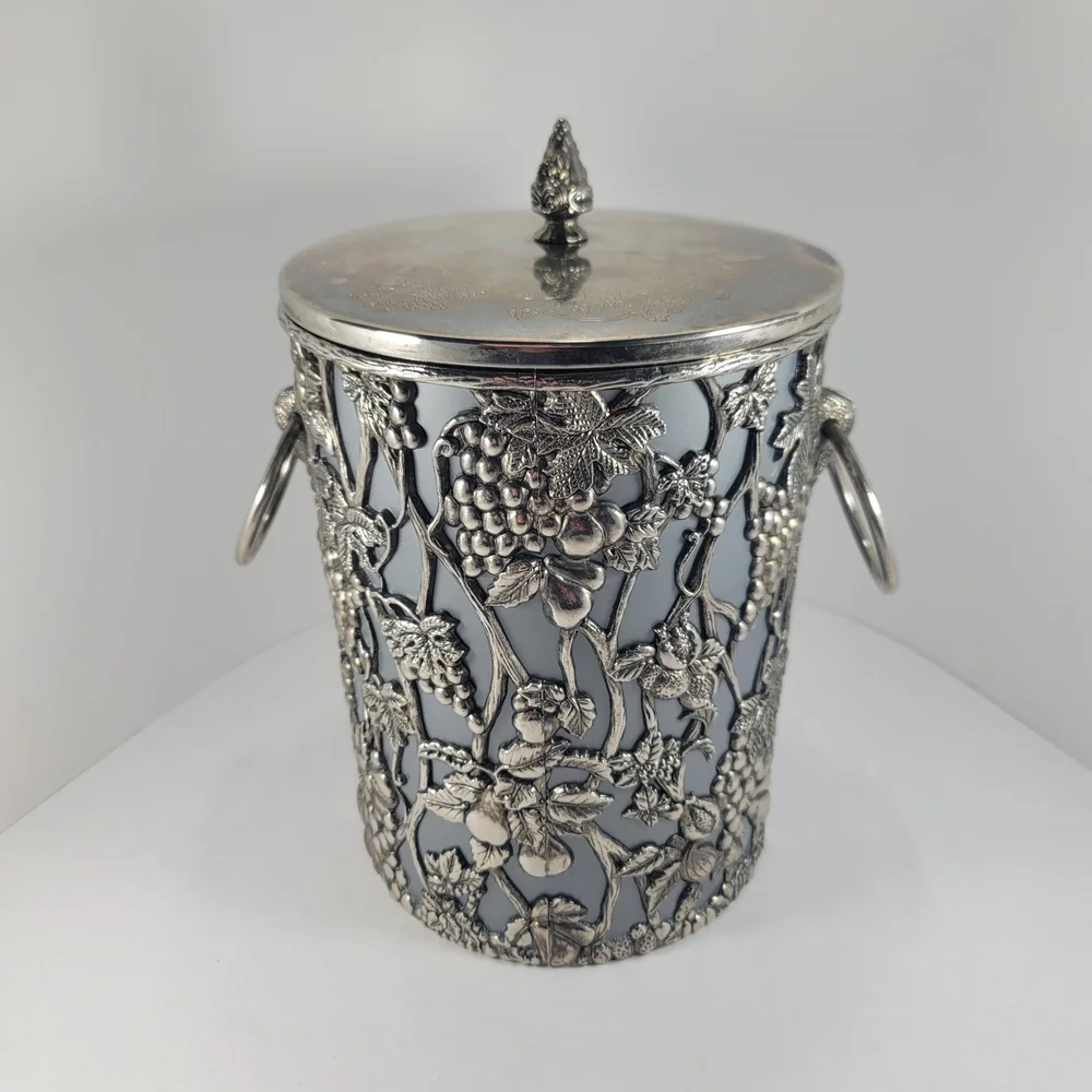 Vintage Champagne/Ice Bucket Silver Heavy Metaloverlay